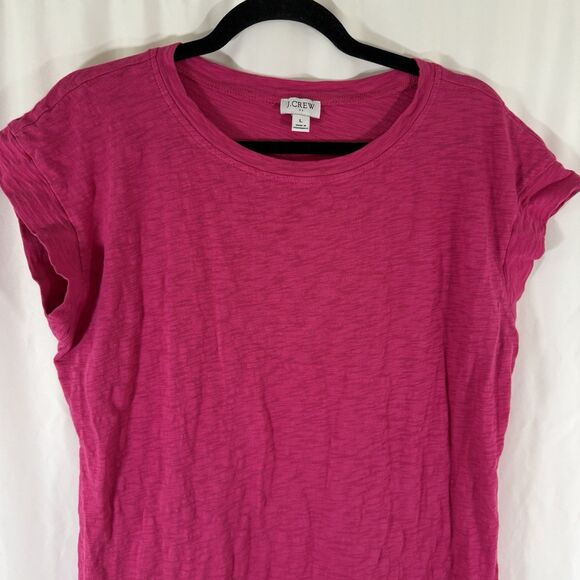 J. Crew Dress Women's Large Pink Short Sleeve Crew Neck Knee Length Short Sleeve - Picture 2 of 10